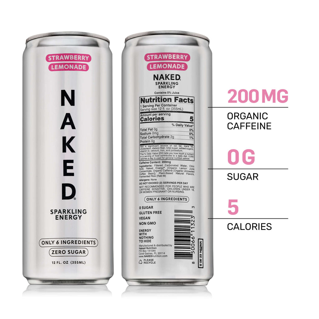 Strawberry Lemonade Naked Sparkling Energy - Strawberry Lemonade | Everyday Fitness Nutrition