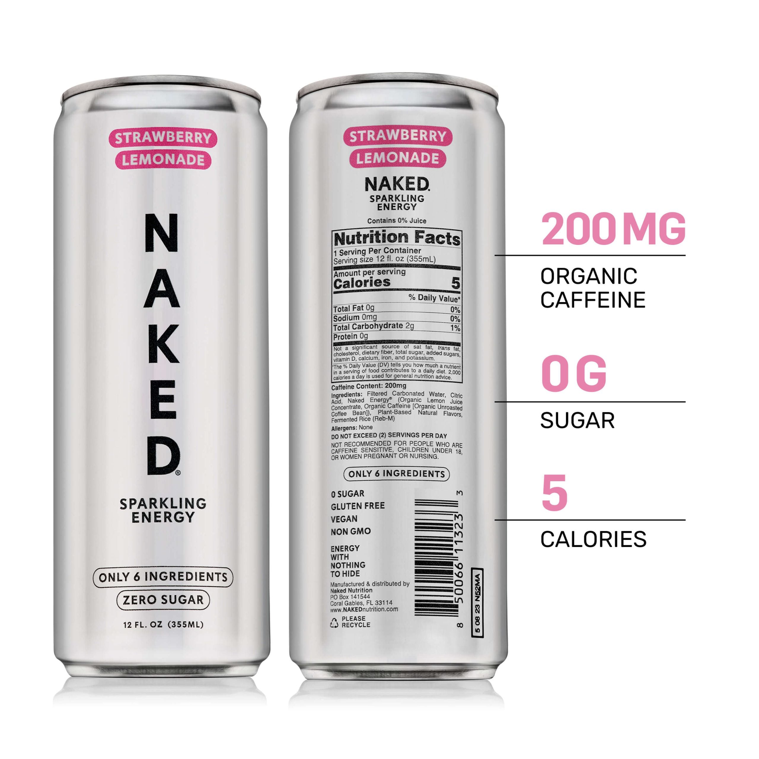 Strawberry Lemonade Naked Sparkling Energy - Strawberry Lemonade | Everyday Fitness Nutrition