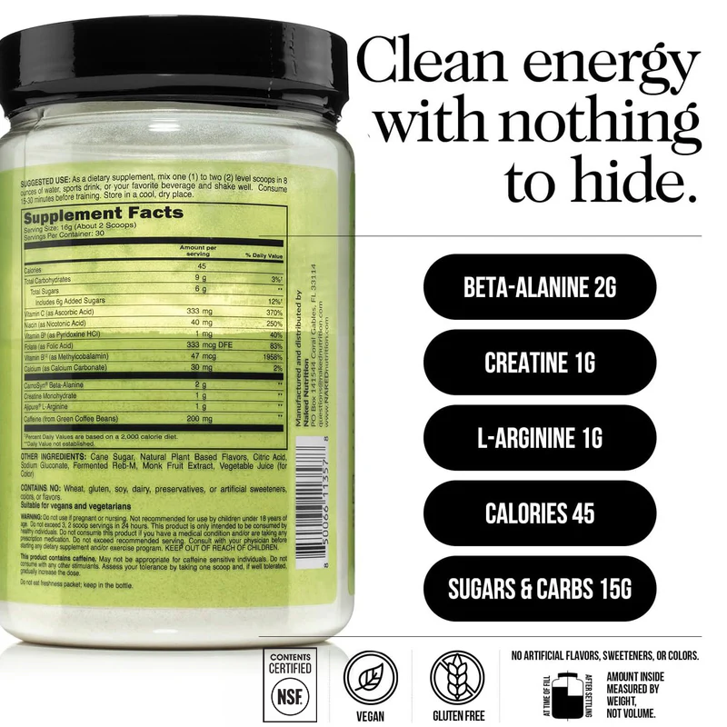 Watermelon Pre Workout Supplement - Watermelon | Clean Fuel Before Workouts