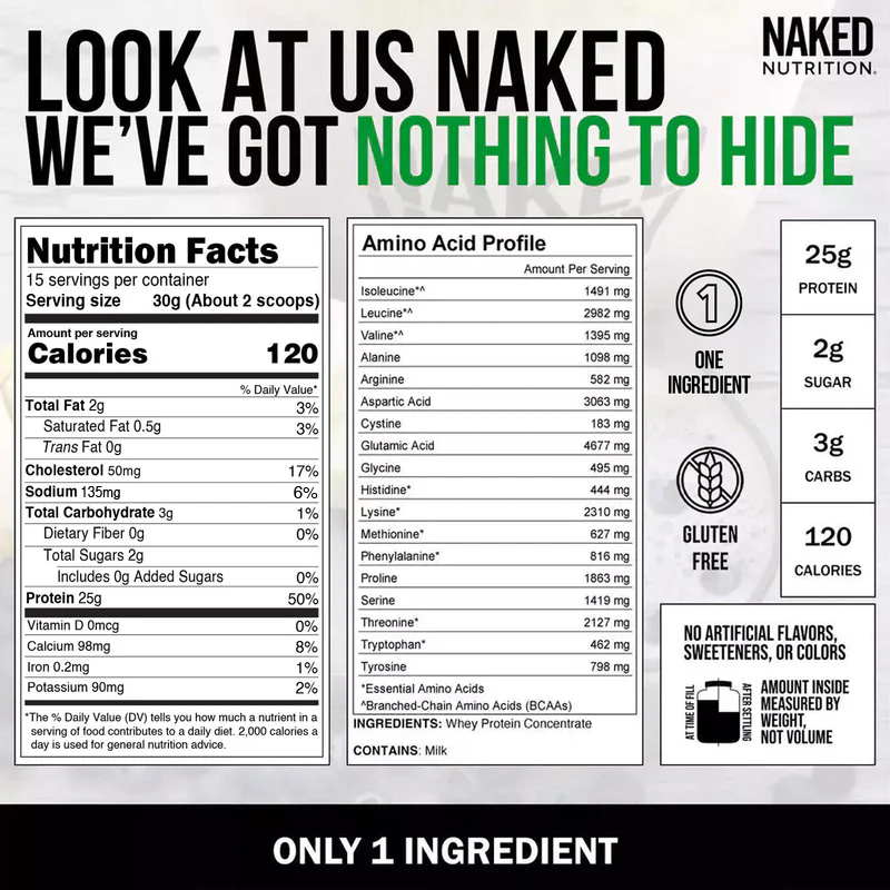 Grass Fed Whey Protein Powder - Unflavored | Minimal Ingredient Fitness Fuel