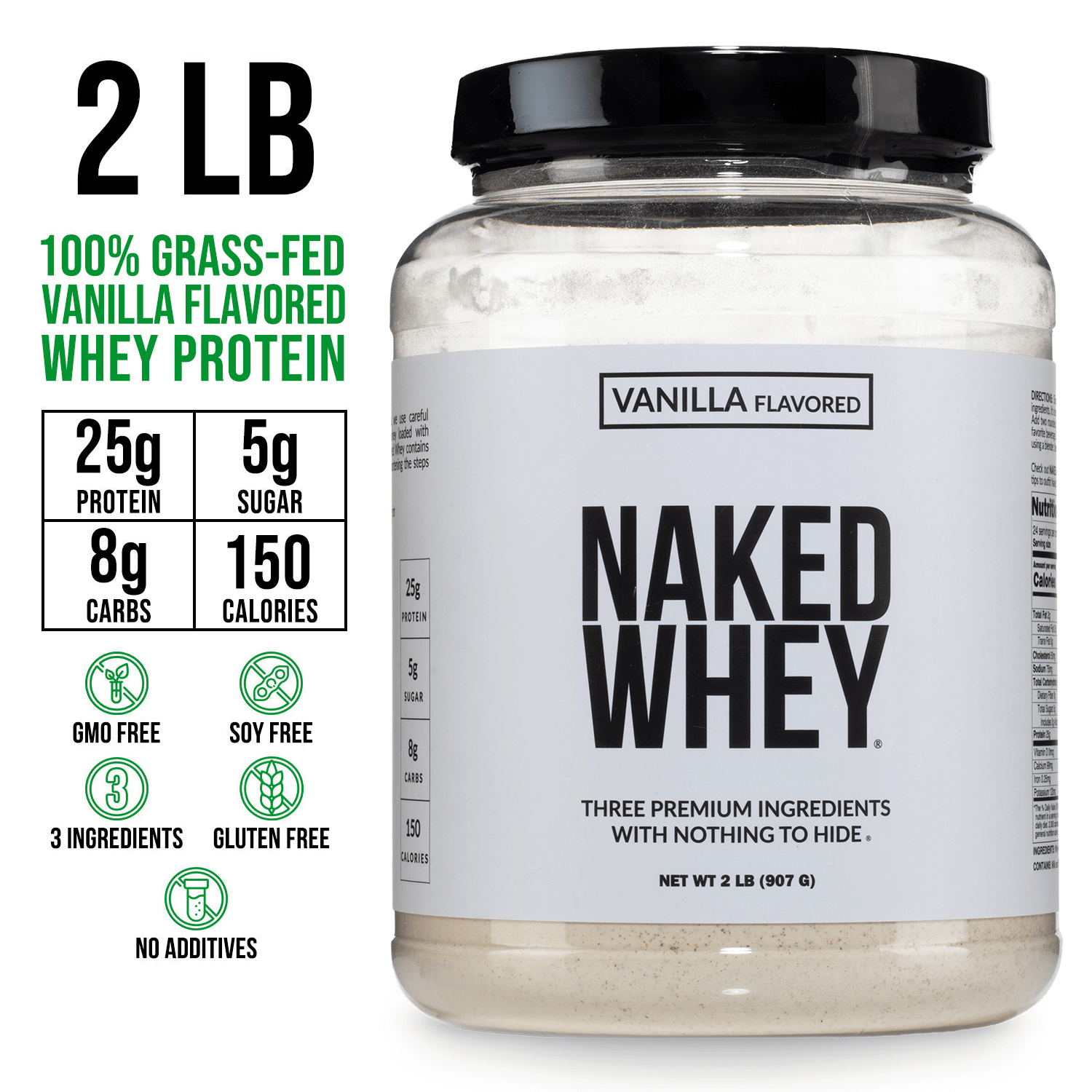 Vanilla Whey Protein Powder - Vanilla | Minimal Ingredient Fitness Fuel