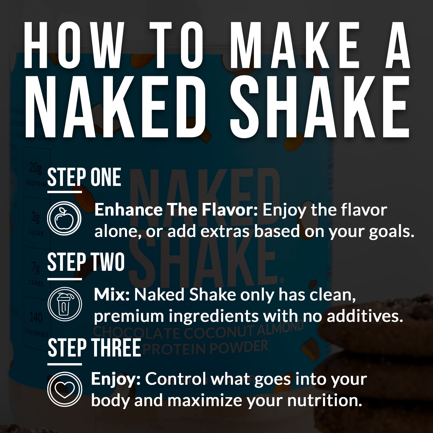 Chocolate Coconut Almond Protein Shake - Chocolate Coconut Almond | Pure Plant Powered Workout Fuel
