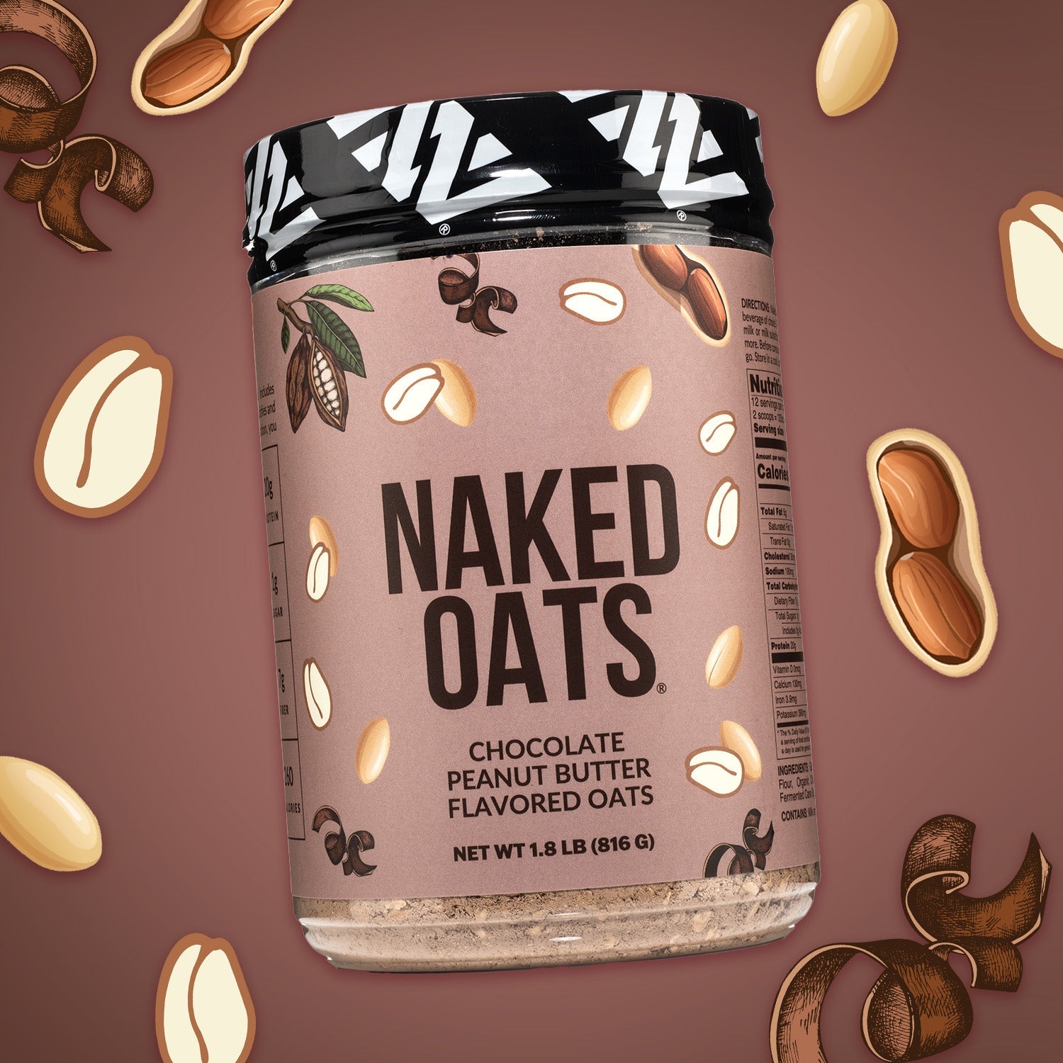Chocolate Peanut Butter Protein Oats - Chocolate Peanut Butter | Everyday Fitness Nutrition