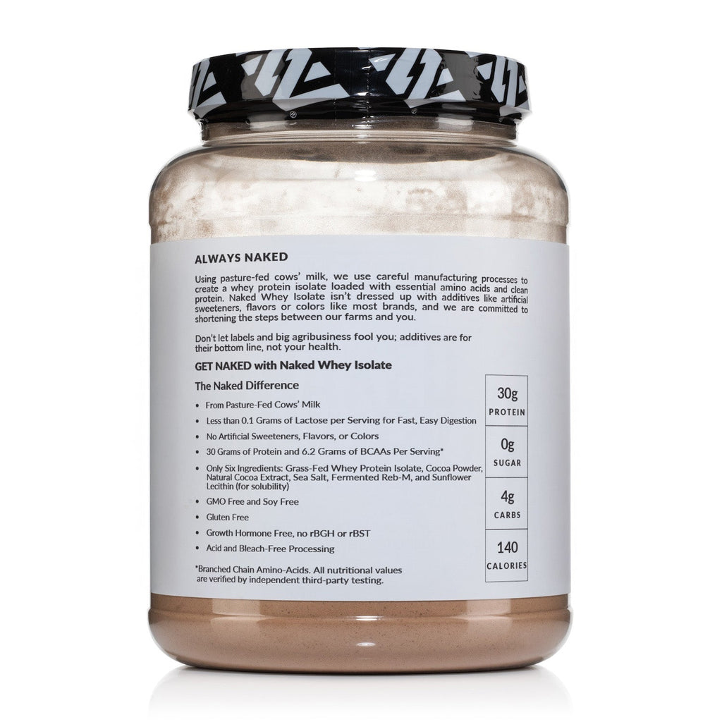 Chocolate Grass-Fed Whey Isolate Protein Powder - Chocolate | Minimal Ingredient Fitness Fuel