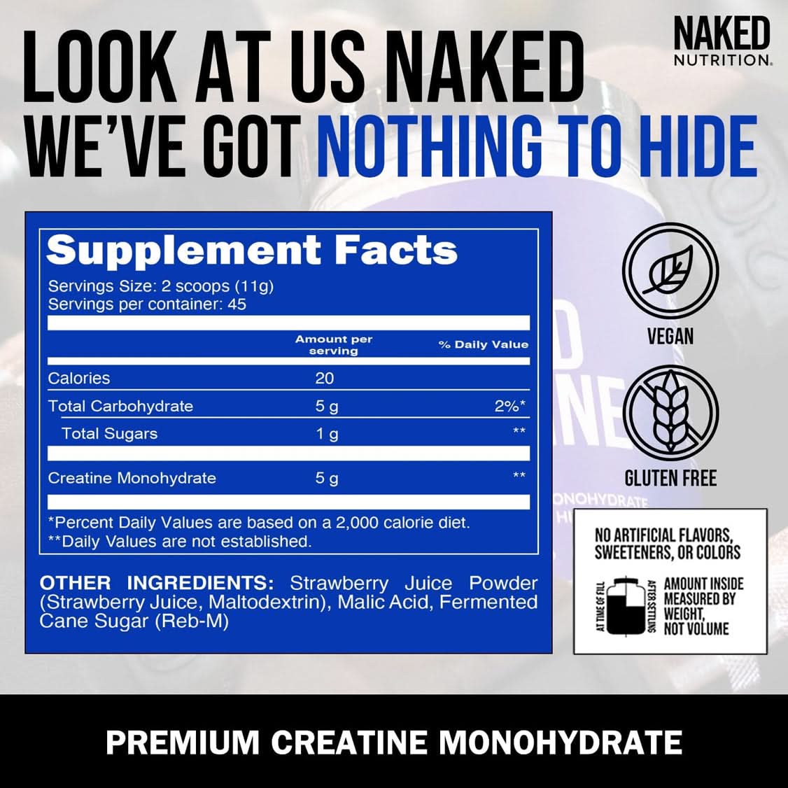 Strawberry Creatine Monohydrate Powder - Strawberry | Clean Creatine For Active Routines