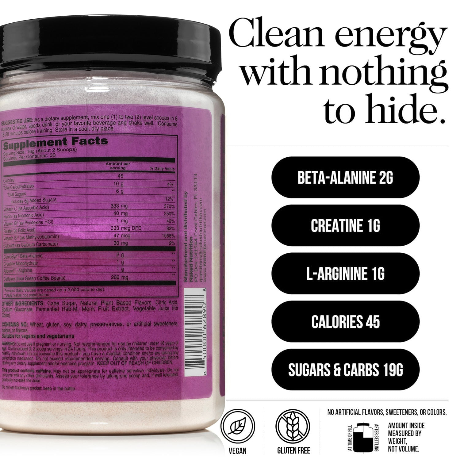 Fruit Punch Pre Workout Supplement - Fruit Punch | Clean Fuel Before Workouts