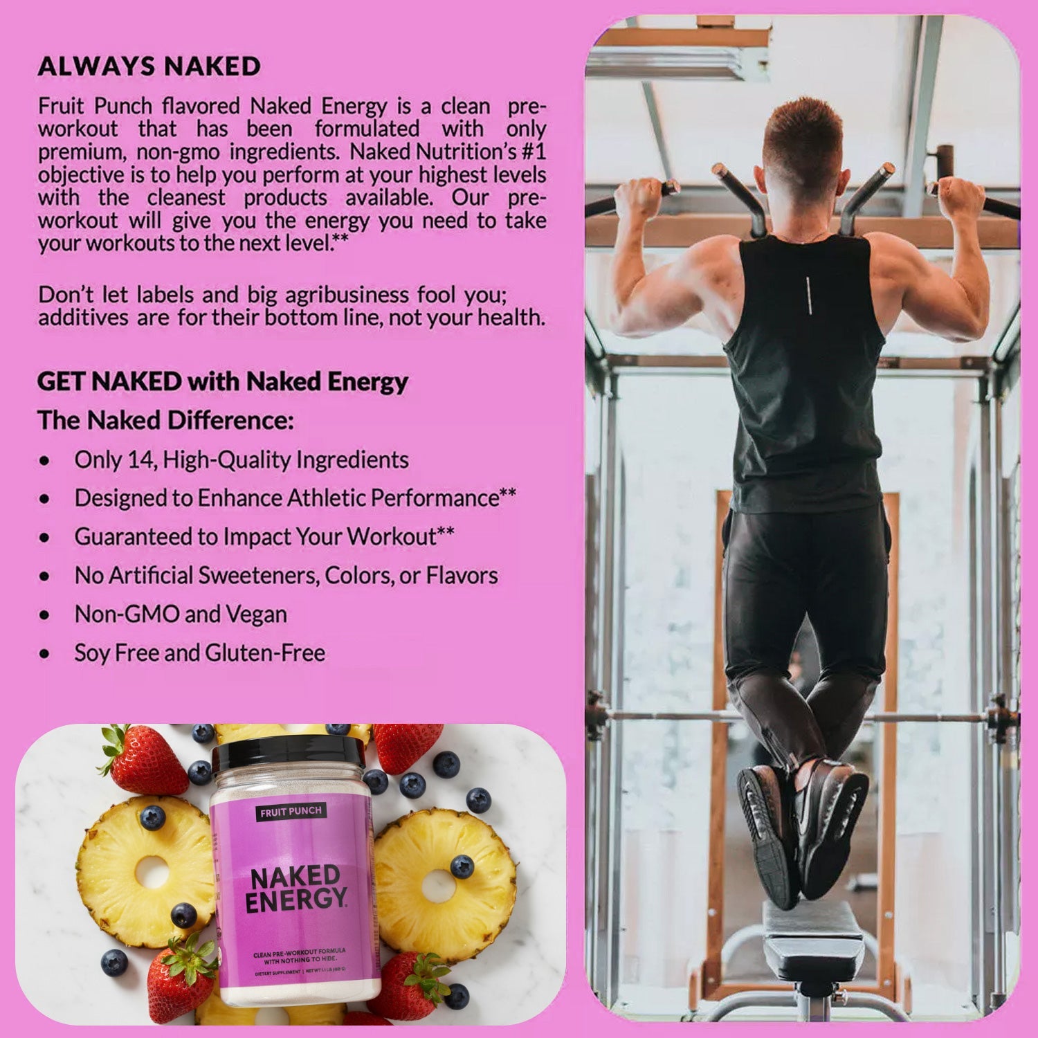 Fruit Punch Pre Workout Supplement - Fruit Punch | Clean Fuel Before Workouts