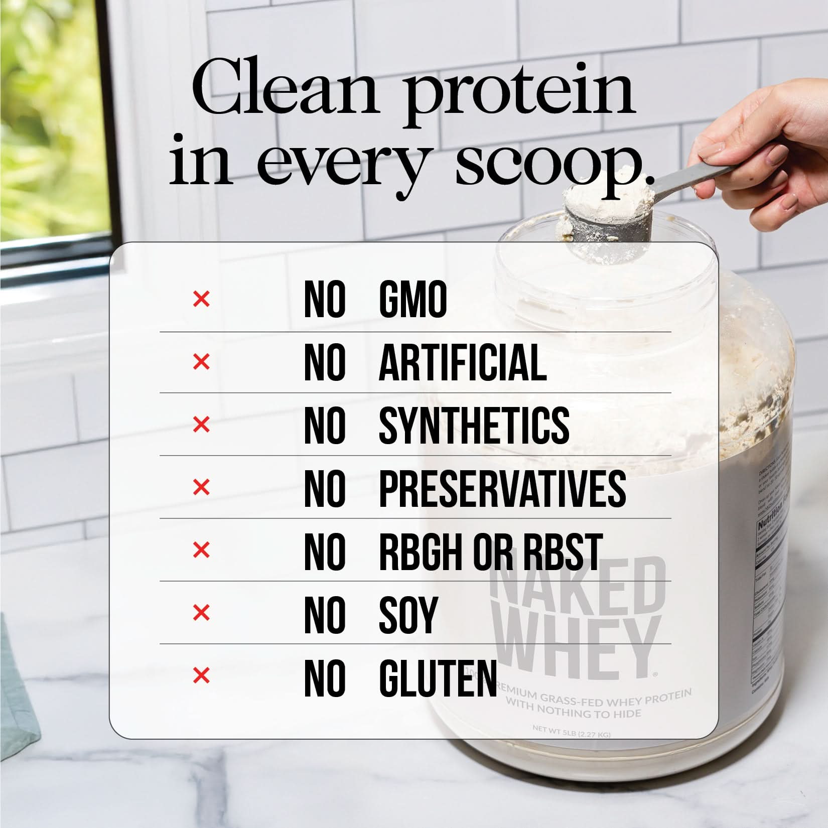 Grass Fed Whey Isolate Protein Powder - Unflavored | Minimal Ingredient Fitness Fuel