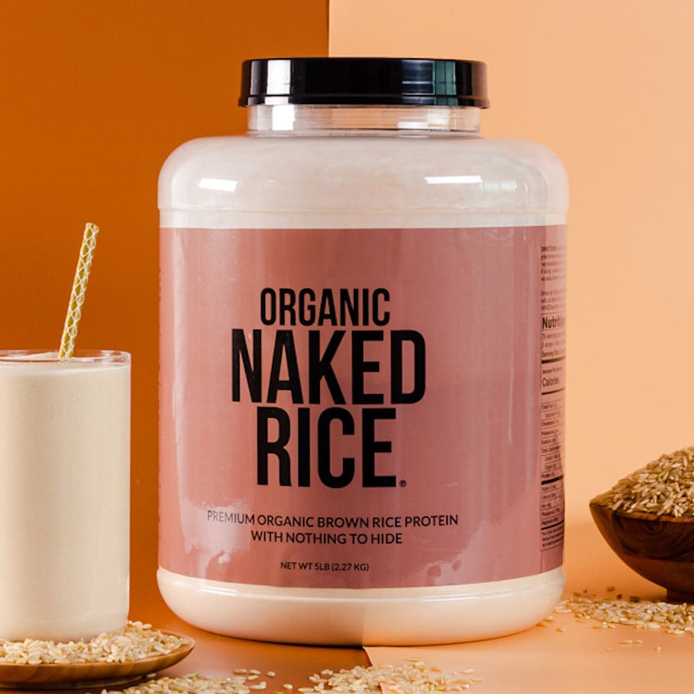 Organic Brown Rice Protein Powder - 5LB Unflavored | Pure Plant Powered Workout Fuel
