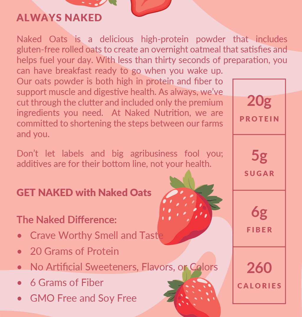 Strawberry Cream Protein Oats - Strawberry Cream | Everyday Fitness Nutrition