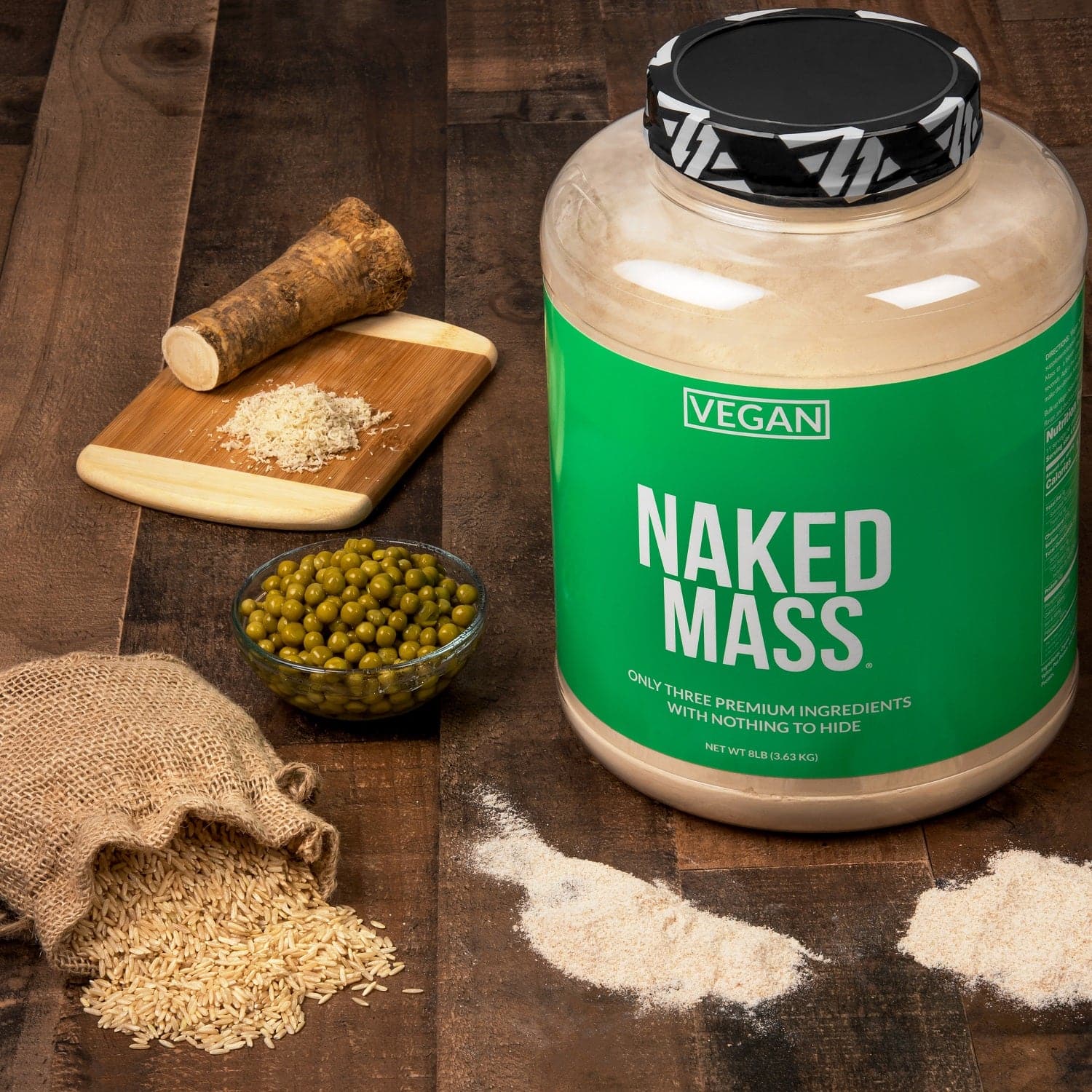Vegan Mass Gainer Supplement - Unflavored (Vegan) 12LB | Simple Strength And Size Support