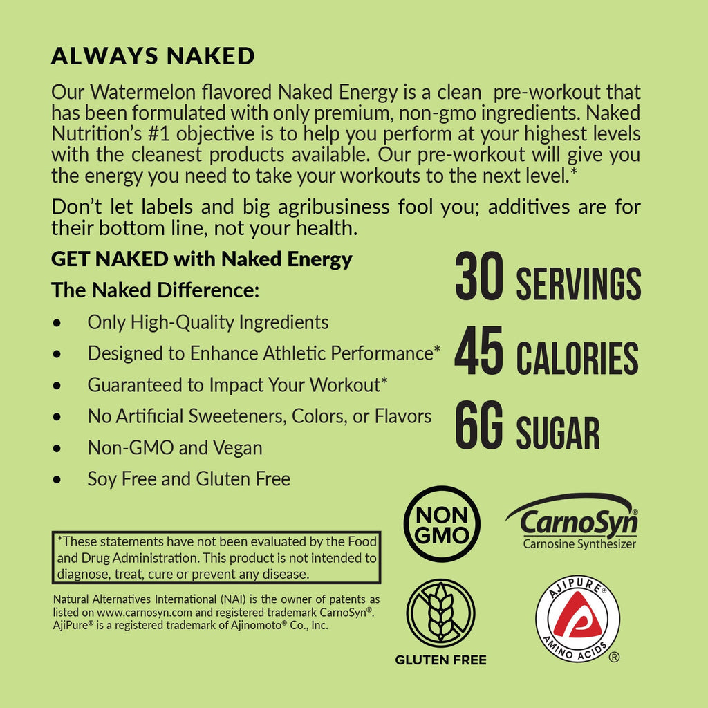 Watermelon Pre Workout Supplement - Watermelon | Clean Fuel Before Workouts